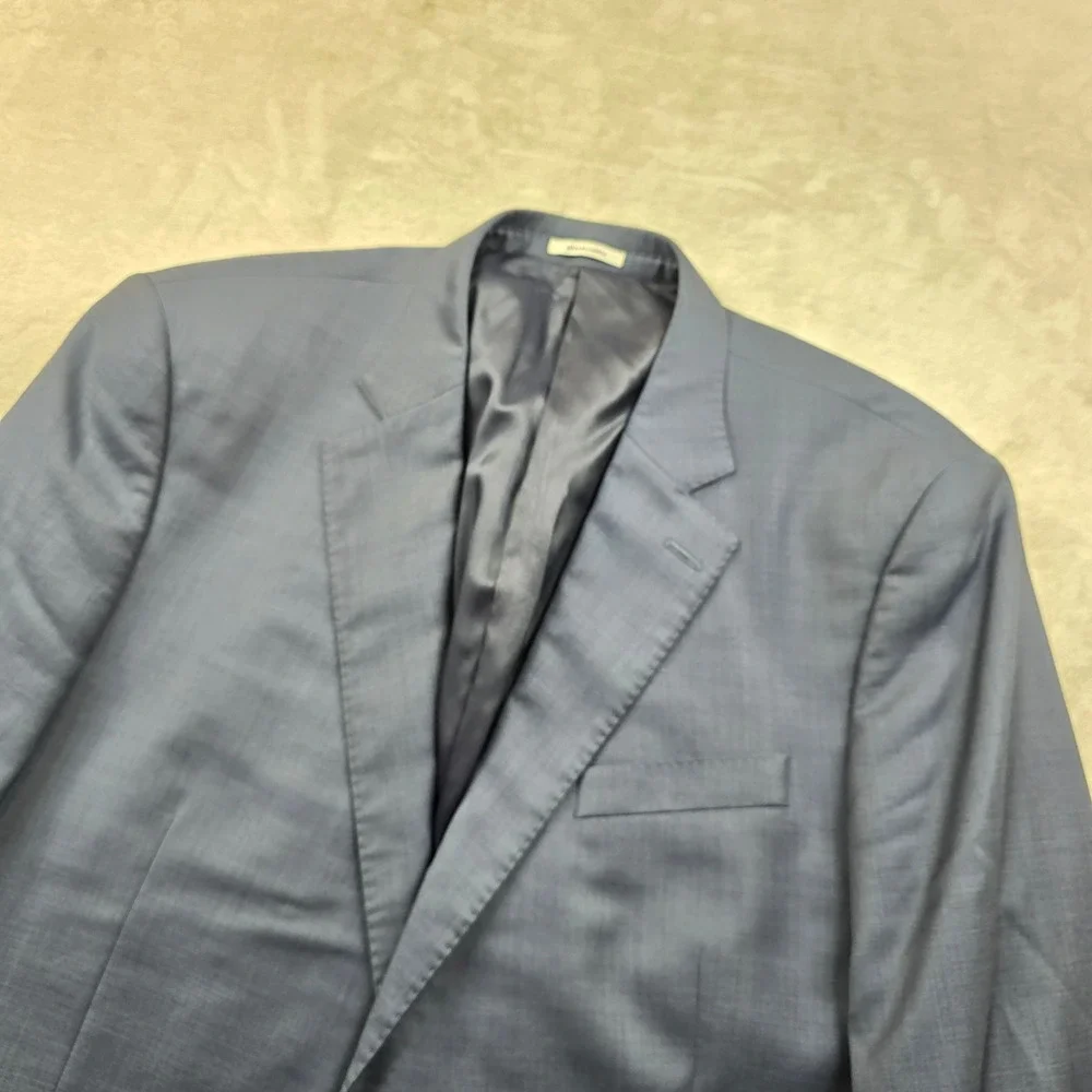 Peter Millar Wool Suit Jacket Mens 46R‎ 46 Blue Blazer Sport Coat